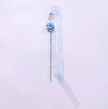 Cat Toy with Feather Wand and Pom-Pom Ball