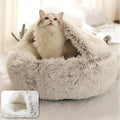 Winter Shell Shaped Dog Cat Calming Bed for pets
