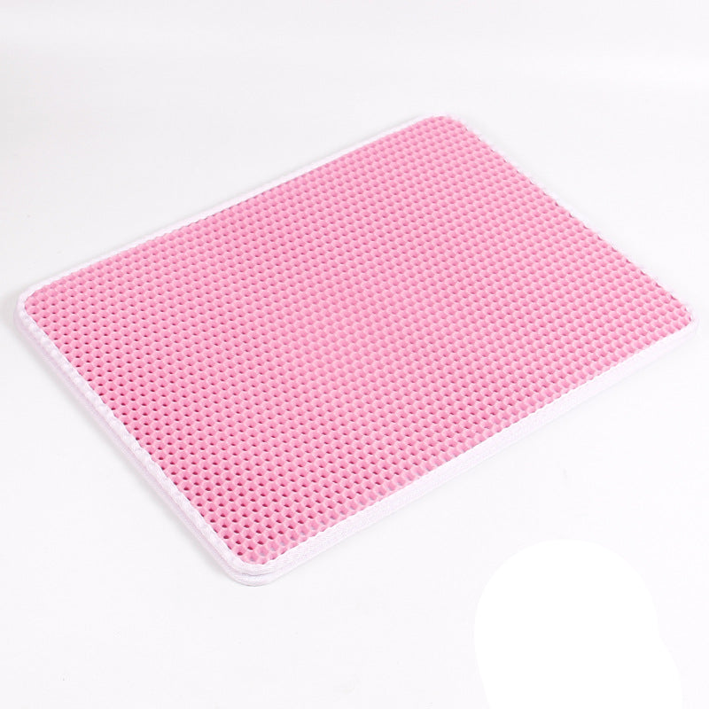 Pink textured mat on a white background with text '粉色' indicating pink color.