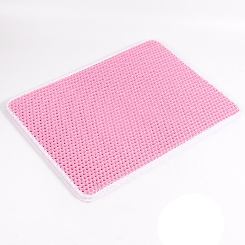 Pink textured mat on a white background with text '粉色' indicating pink color.
