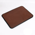 Brown honeycomb mat on a white background