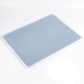 Blue textured mat on a white background
