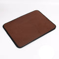 Brown honeycomb mat on a white background