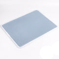 Blue textured mat on a white background